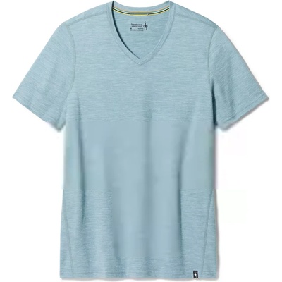 Smartwool Мъжка тениска Men's Merino Hemp Blend Short Sleeve V-Neck Tee Lead Heather - XL (SW016579L43)