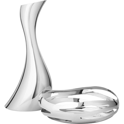 Georg Jensen Ošatka na pečivo Cobra 24 cm + 1,2L džbán, nerezová ocel