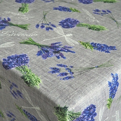 Olzatex Teflonový ubrus tisk Levandule nápis 100x140cm