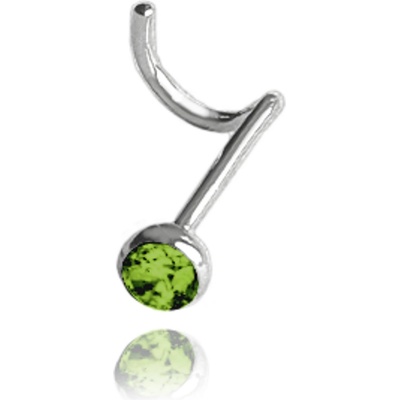 Minet stříbrný piercing do nosu se zeleným zirkonem JMAN0406ZE00