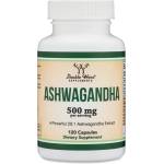 Double Wood Supplements Ашваганда - при стрес, умора, безпокойство, 250 mg, 120 капсули за 2 или 4 месеца прием (27295 DW)