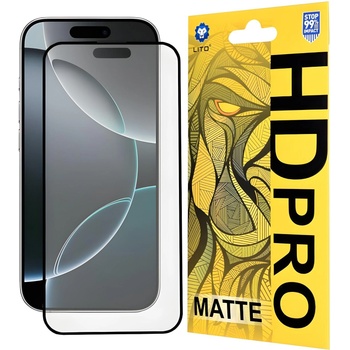 LITO HD Pro Matte защитно стъкло - iPhone 16 Pro - черно KP36766 (36766)