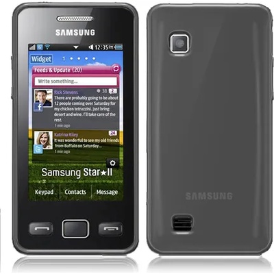 Samsung S5260 Star II Силиконов Калъф Черен + Протектор