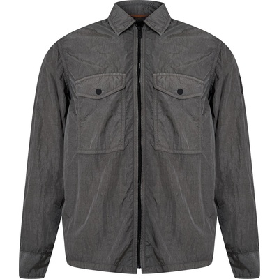 Boss Риза с дълъг ръкав Boss Men's Orange Zip Long Sleeve Overshirt - Open Grey 076