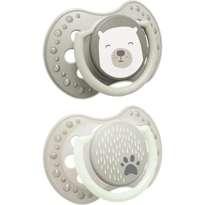 LOVI Силиконова залъгалка Lovi - Buddy bear, 0-6 месеца, 2 броя (22/863)