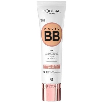 L'Oréal Paris Magic BB 5in1 Transforming Skin Perfector hydratační bb krém Medium 30 ml – Zbozi.Blesk.cz