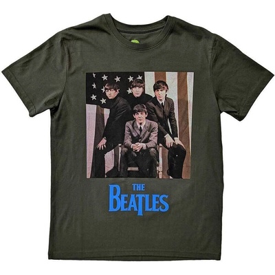The Beatles US Flag Photo Green XL Риза (BEATTEE551MGR04)