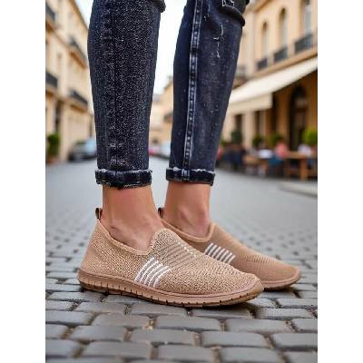 Resti Women's Slip-On Sports Shoes Ollabes bílá hnědá krémová