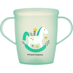 Canpol babies Чаша с дръжки Canpol - Toys, 250 ml, 12 м+, зелена (2/101_gre)