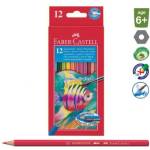 Faber-Castell Faber-Castell: Комплект цветни акварелни моливи с четка - 12 части FC114413 (FC114413)