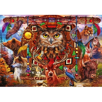 Image 1 of Bluebird Puzzle - Puzzle Marchetti: Animal Totem II - 1 000 piese