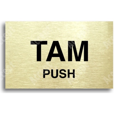 ACCEPT Tabulka SEM - TAM - typ 16 (80 x 50 mm) - zlatá tabulka - černý tisk bez rámečku