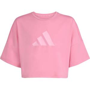 adidas Детска спортна тениска Adidas Kid's Sport Icon Crop Tee Sport shirt - St Tropic Bloom / True Pink - размер 152 (EU) (704-6099-0214)