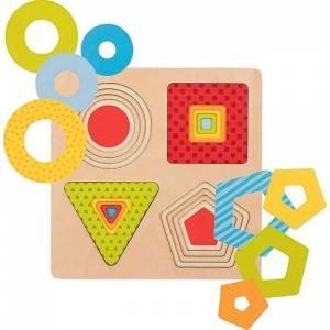 Goki Layered puzzle - 4 geometric shapes