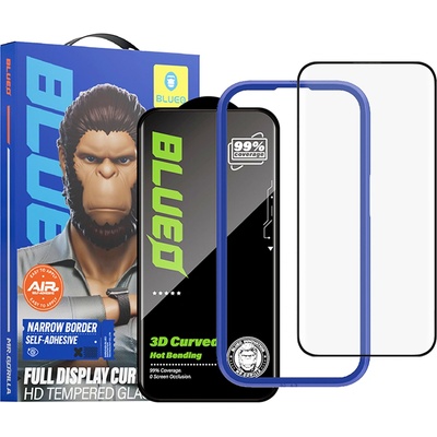 Blueo Протектор за iPhone 16 Pro - 3D Full Display Curved Edge HD Glass - черен