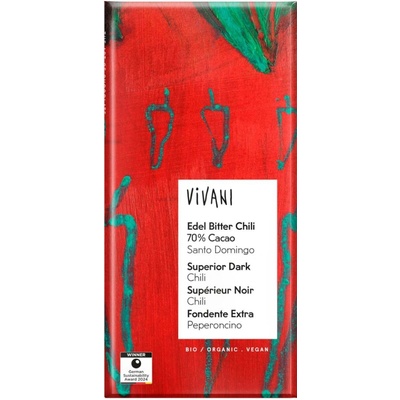 Vivani Bio hořká s chilli 70% 80 g