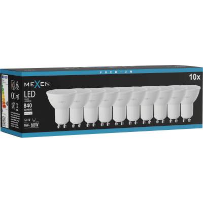 Mexen Nova 10x LED крушка GU10, 8W, Неутрална - 4000K, 840 lm - L108-GU10-0840-01x10 (L108-GU10-0840-01x10)