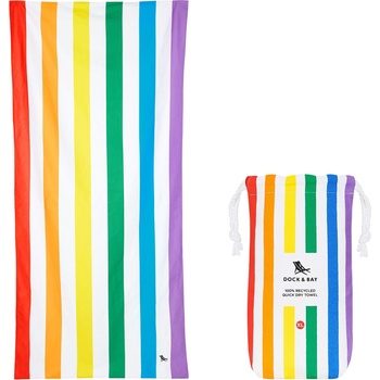 Dock & Bay Плажна кърпа бързосъхнеща, дъгова, 90 x 200 см (TOWLB-SUM-XL-RAINB-R)