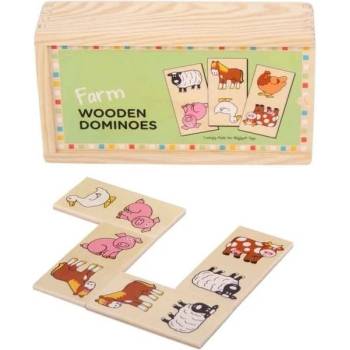 Image 1 of Bigjigs Toys - Дървено домино - Ферма