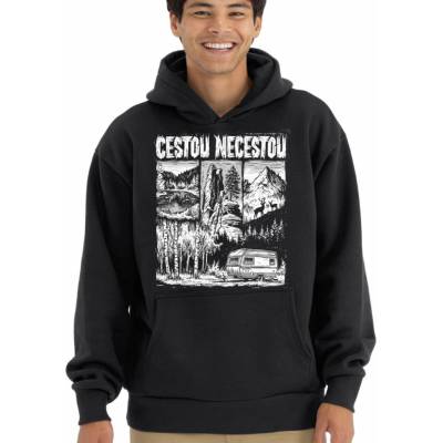 mikina Cestou necestou V1 bílý tisk Oversize – Hledejceny.cz