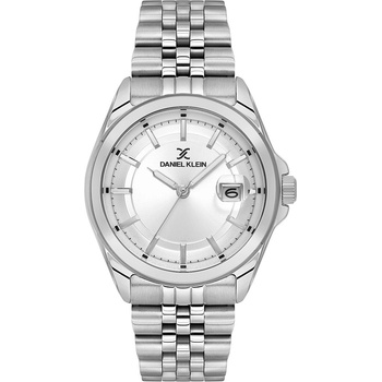 Daniel Klein DK. 6.14205-1 - мъжки часовник, кварцов, 42 mm, сив циферблат, 5 ATM, сребриста стомана