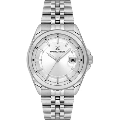 Daniel Klein DK. 6.14205-1 - мъжки часовник, кварцов, 42 mm, сив циферблат, 5 ATM, сребриста стомана