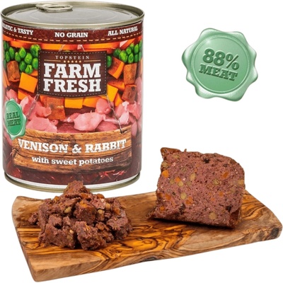 Topstein Farm Fresh Zvěřina a králík se sladkými bramborami 800 g