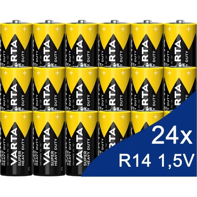 2 Batterie Varta Superlife Taglia C (R14) - 1.5V, Zinco-Carbone, Scadenza 2021+