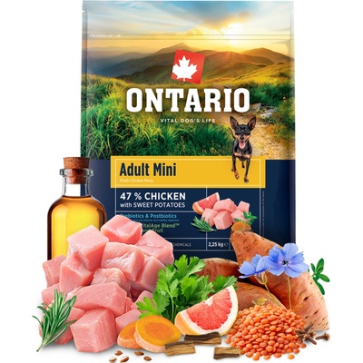 Ontario Adult Mini Chicken & Sweet Potatoes 2,25 kg