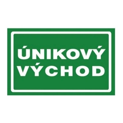 Tabulka bezpečnostní - Únikový východ 210 x 100 mm, balení 1 ks