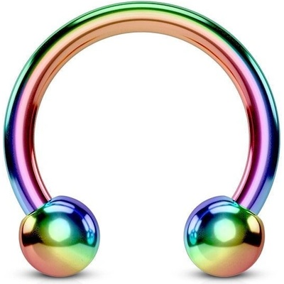 Šperky4U piercing podkova duhová PV1001W-120833