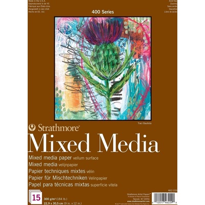 Strathmore Serie 400 Vellum surface Mixed Media Pad Скицник 15 31 x 23 cm 300 g (P462-109-4)