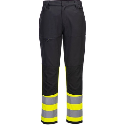 Portwest wx2 eco hi-vis cd888 / Светлоотразителен панталон eco с талия - hv Жълто/Черно uk 42/eu 58 (cd888ybr42)
