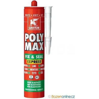 Griffon Lepidlo a tmel Polymax Fix&Seal Express bílé 425 g