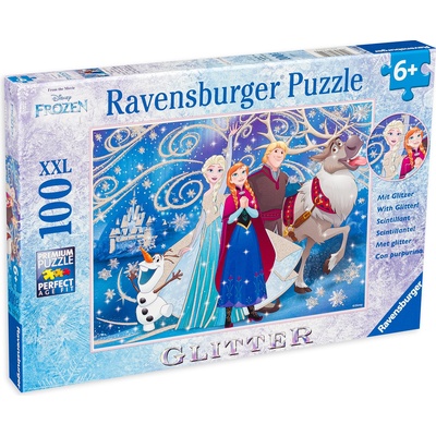 Ravensburger Блестящ пъзел Ravensburger от 100 XXL части - Замръзналото кралство (13610)