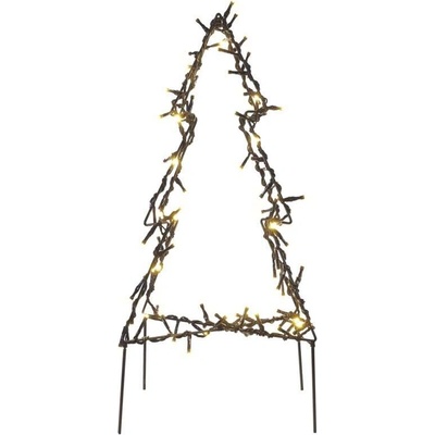 EMOS LED vianočný stromček kovový 50 cm vonkajší aj vnútorný teplá biela