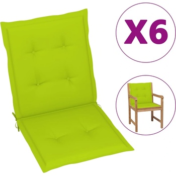 Image 1 of vidaXL Възглавници за столове 6 бр яркозелени 100x50x3 см Оксфорд плат (314148)