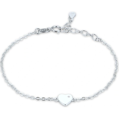 MINET JMAS0316SB14 stříbrný náramek se srdíčkem