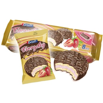 Image 1 of EVERYDAY БИСКВИТИ САНДВИЧ everyday С МАРШМЕЛОУ ЯГОДА - 8бр