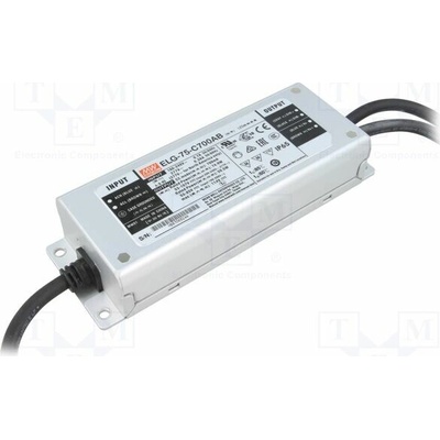 MEAN WELL ELG-75-C700AB Napájecí zdroj: spínaný; LED; 74,9W; 53÷107VDC; 350÷700mA; IP65