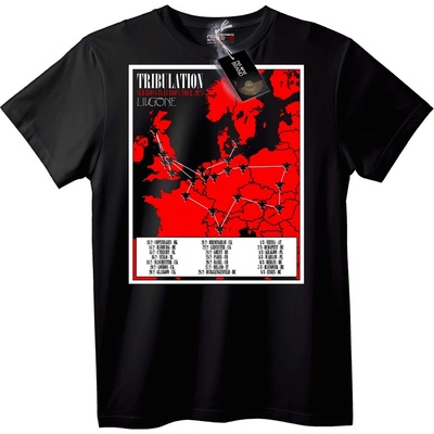 NOONEBRAND Тениска Tribulation Карта на Турне 2023 - 2XL, White