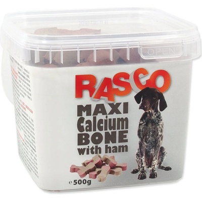 Rasco Снаксове rasco - макси кост калциев с шунка, 500 г