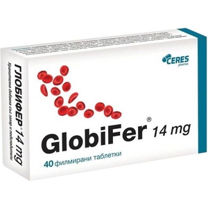 Abo Pharma GlobiFer, 14 mg, 40 таблетки, Abo Pharma