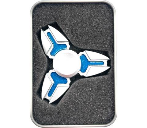 Fidget Spinner Silver Crab HQ modrý