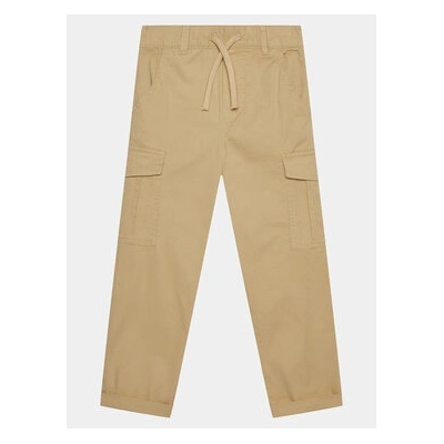 Benetton Текстилни панталони 4HK2CF01V Бежов Straight Fit (4HK2CF01V)