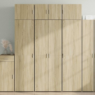 vidaXL Висок шкаф, сонома дъб, 70x42, 5x185 см, инженерно дърво (3281429)