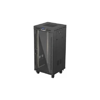 Lanberg Rack Cabinet 19 Free-Standing 24U/600X600 (FlAT Pack) With Glass Door (FF01-6624-12BL)