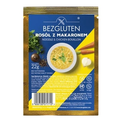 Bezgluten polievka Kurací vývar s rezancami bez lepku 22 g
