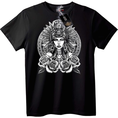 NOONEBRAND Тениска Ацтекска Кралица с Рози - L, White