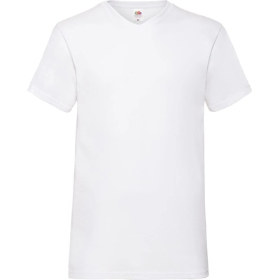 Fruit of the Loom Мъжка тениска с v-образно деколте fruit of the loom valueweight - бяла 5xl (16106600115)